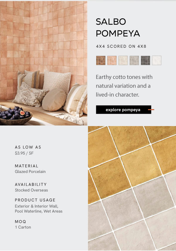 Explore Salbo Pompeya Collection - Scored Tile